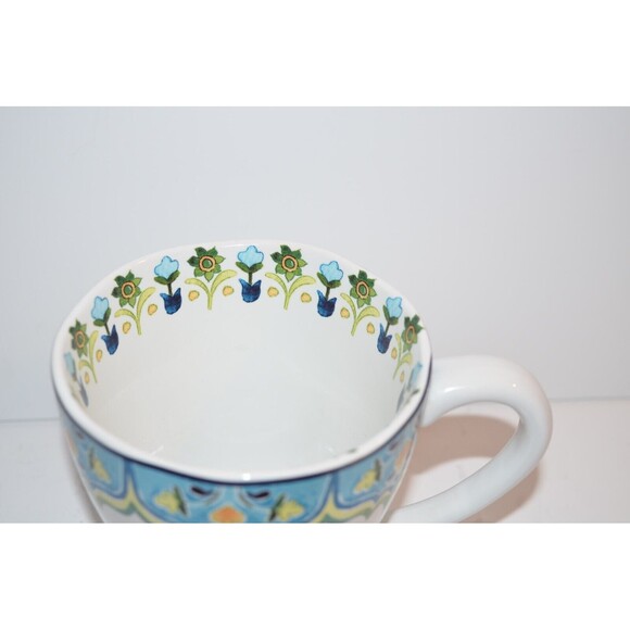Pier 1 Imports Celeste Coffee Tea Mug Cup 14 oz. Floral Bright Spring - Picture 2 of 8